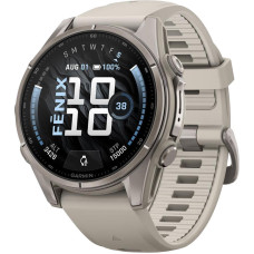 Garmin Fenix 9 43mm Titanium with Fog Gray Silicone Band (010-04761-00/01)