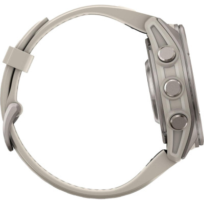 Garmin Fenix 9 43mm Titanium with Fog Gray Silicone Band (010-04761-00/01)