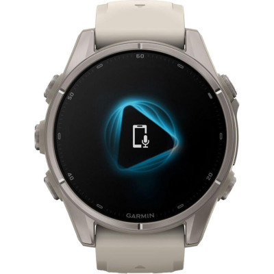 Garmin Fenix 9 43mm Titanium with Fog Gray Silicone Band (010-04761-00/01)