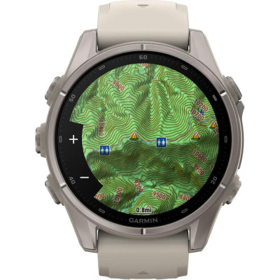 Garmin Fenix 9 43mm Titanium with Fog Gray Silicone Band (010-04761-00/01)
