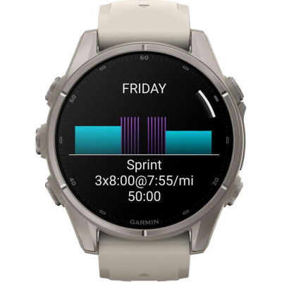 Garmin Fenix 9 43mm Titanium with Fog Gray Silicone Band (010-04761-00/01)