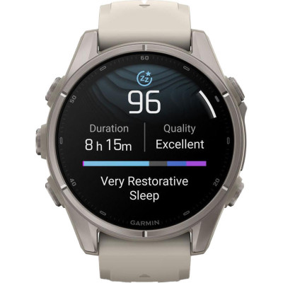 Garmin Fenix 9 43mm Titanium with Fog Gray Silicone Band (010-04761-00/01)