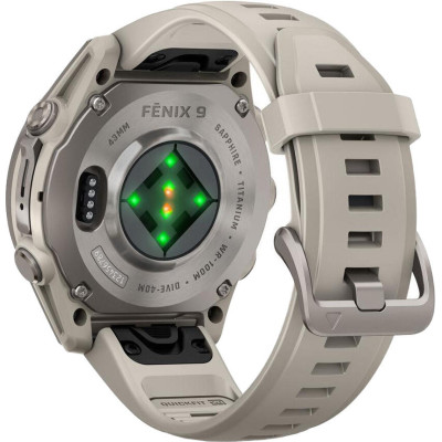 Garmin Fenix 9 43mm Titanium with Fog Gray Silicone Band (010-04761-00/01)