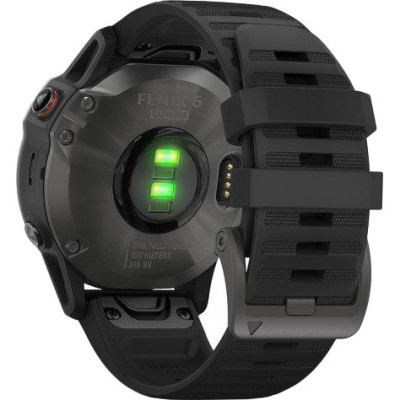 Garmin Fenix 6 Sapphire Carbon Grey DLC with Black Band (010-02158-11)