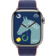 Apple Watch Hermes Series 9 GPS + Cellular, 41mm Silver Stainless Steel Case with Navy/Rouge H Twill Jump Single Tour (MRQ43 + MTHF3)