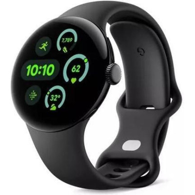 Google Pixel Watch 3 41 mm Wi-Fi Matte Black Aluminum Case/Obsidian Active Band