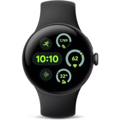 Google Pixel Watch 3 41 mm Wi-Fi Matte Black Aluminum Case/Obsidian Active Band
