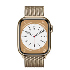 Apple Watch Series 8 GPS + Cellular 41mm Gold S. Steel Case w. Milanese Loop Gold (MNJE3/MNJF3)