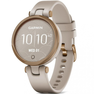 Garmin Lily Rose Gold Bezel with Light Sand Case and Silicone Band (010-02384-11)