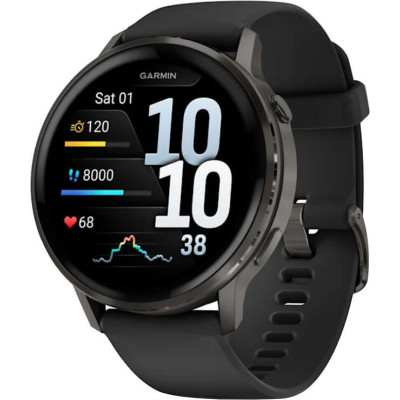 Garmin Venu 4 45 mm Slate with Black Silicone Band (010-03014-00/40)