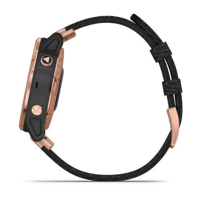 Garmin Fenix 6S Pro Sapphire Rose Gold with Heathered Black Nylon Band (010-02159-37)
