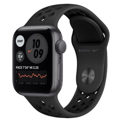 Apple Watch Series SE Nike GPS + LTE (MKQU3) 40mm Space Gray Aluminium Case with Black Sport Band