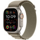 Apple Watch Ultra 2 GPS + Cellular 49mm Titanium Case with Olive Alpine Loop - Large (MRF03/MRFK3)