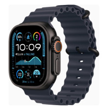 Apple Watch Ultra 2 Black Titanium Case with Navy Ocean Band (MYPA3)