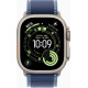 Apple Watch Ultra 3 GPS + Cellular 49mm Natural Tit. Case w. Blue/Bright Blue Trail Loop - M/L (MEWU4)