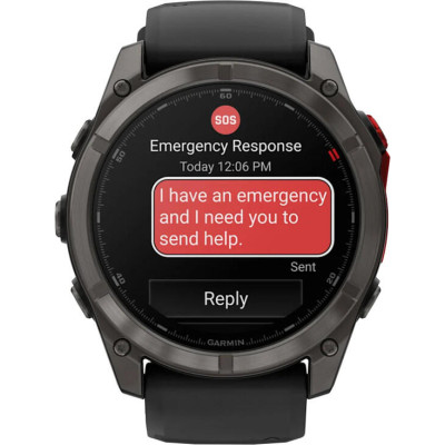 Garmin Fenix 8 Pro 51 mm MicroLED Carbon Gray Titanium with Black/Pebble Gray (010-03380-00/01)