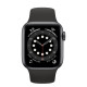 Apple Watch Series 6 40mm GPS+LTE Space Gray Aluminum Case with Black Sport Band (M02Q3)