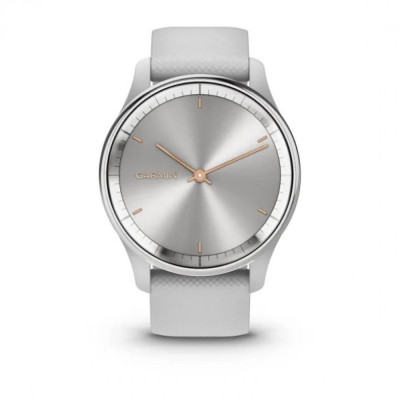 Garmin Vivomove Trend Silver S. Steel Bezel w. Mist Gray Case and S. Band (010-02665-03)