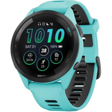 Garmin Forerunner 265 Black Bezel w. Aqua Case and Aqua/Black Silicone Band (010-02810-02/12)
