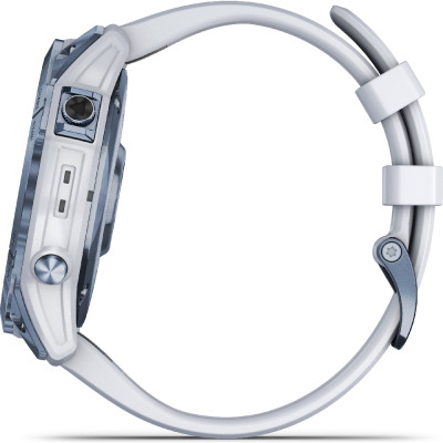 Garmin Fenix 7 Sapphire Solar Mineral Blue DLC Titanium with Whitestone Band (010-02540-24/25)