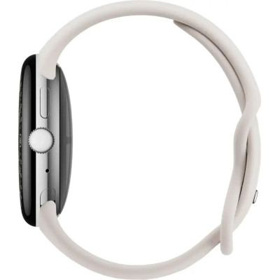 Google Pixel Watch 4 45mm Wi-Fi Polished Silver Aluminum case / Porcelain Active Band