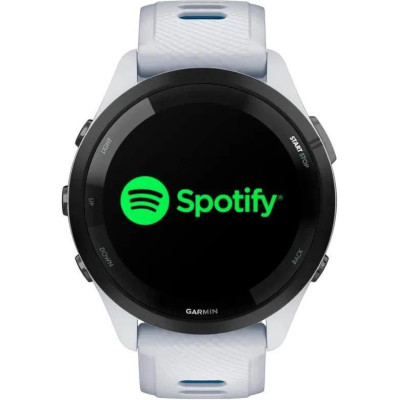 Garmin Forerunner 265 Black Bezel w. Whitestone Case and Whitestone/Tidal Blue S. Band (010-02810-01/11/51)