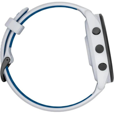 Garmin Forerunner 265 Black Bezel w. Whitestone Case and Whitestone/Tidal Blue S. Band (010-02810-01/11/51)