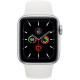 Apple Watch Series 5 GPS + LTE 40mm Silver Case w. White Sport Band (MWWN2)