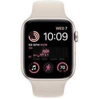 Apple Watch SE 2 LTE 40mm Starlight Aluminum Case w. Starlight Sport B. S/M (MNTK3)