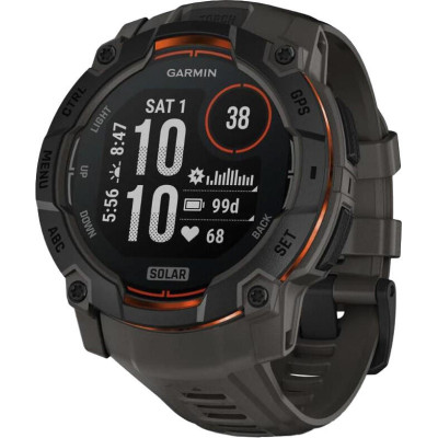 Garmin Instinct 3 50mm Solar Black with Charcoal Band (010-02935-00/40)