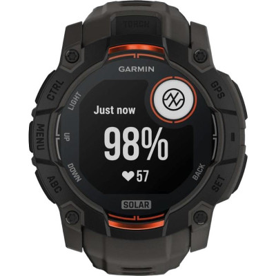 Garmin Instinct 3 50mm Solar Black with Charcoal Band (010-02935-00/40)