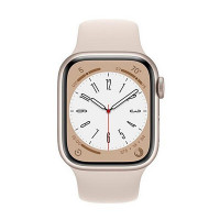 Apple Watch Series 8 GPS 41mm Starlight Aluminum Case w. Starlight S. Band - S/M (MNU93)