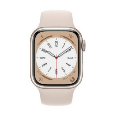 Apple Watch Series 8 GPS 41mm Starlight Aluminum Case w. Starlight S. Band - S/M (MNU93)