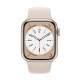 Apple Watch Series 8 GPS 41mm Starlight Aluminum Case w. Starlight S. Band - S/M (MNU93)