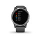 Garmin vivoactive 4 Silver Stainless Steel Bezel w. Shadow Gray and Silicone B. (010-02174-01)
