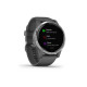 Garmin vivoactive 4 Silver Stainless Steel Bezel w. Shadow Gray and Silicone B. (010-02174-01)