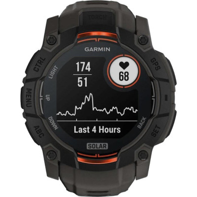 Garmin Instinct 3 50mm Solar Black with Charcoal Band (010-02935-00)