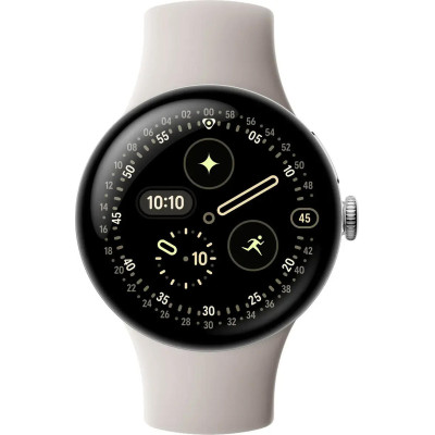Google Pixel Watch 4 41mm Wi-Fi Polished Silver Aluminum case / Porcelain Active Band