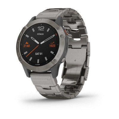 Garmin Fenix 6 Pro Sapphire Titanium with Vented Titanium Bracelet (010-02158-23)