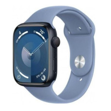 Apple Watch Series 9 GPS 45mm Midnight Alu. Case w. Winter Blue Sport Band S/M (MR9Q3+MT413)