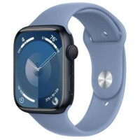 Apple Watch Series 9 GPS 45mm Midnight Alu. Case w. Winter Blue Sport Band S/M (MR9Q3+MT413)