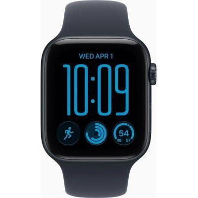 Apple Watch SE 3 GPS 44mm Midnight Aluminium Case with Navy Blue Sport Band M/L (MJL94)