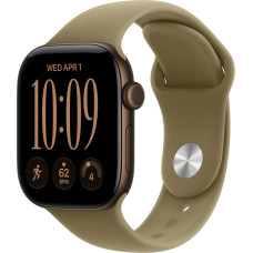 Apple Watch Series 12 GPS Cellular 42mm Dark Bronze Aluminum Case with Olive Sport Band S/M (MJG44)