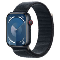Apple Watch Series 9 GPS + Cellular 45mm Midnight Alu. Case w. Midnight S. Loop (MRMF3)