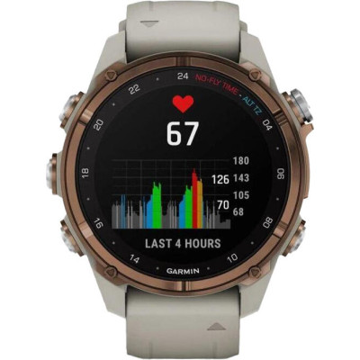 Garmin Descen Mk3i – 43 mm Bronze PVD Titanium with French Gray Silicone Band (010-02753-13/14)