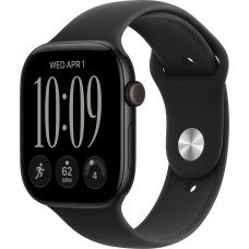 Apple Watch Series 12 GPS 46mm Black Aluminum Case with Black Sport Band M/L (MJEL4)