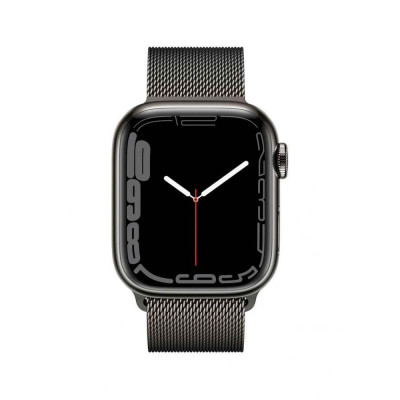 Apple Watch Series 7 GPS + Cellular 45mm Graphite S. Steel Case w. Graphite Milanese Loop (MKJJ3)