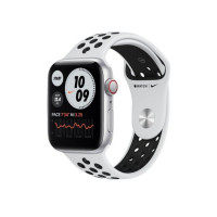 Apple Watch Nike SE GPS + Cellular 44mm Silver Aluminum Case w. Pure Platinum/Black Nike Sport B. (MG043)