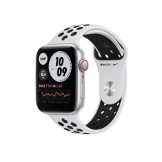 Apple Watch Nike SE GPS + Cellular 44mm Silver Aluminum Case w. Pure Platinum/Black Nike Sport B. (MG043)