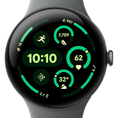 Google Pixel Watch 3 45 mm Wi-Fi Matte Hazel Aluminum Case/Hazel Active Band